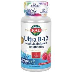 Mcg 30 Kal Ultra Vitamin B12 Methylcobalamin Red Raspberry 10000 mcg. 30 Micro Tablets