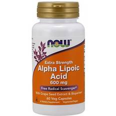 Alfa liponsyre NOW Alfa Liponsyre 600 mg med Druekerneekstrakt 60 stk