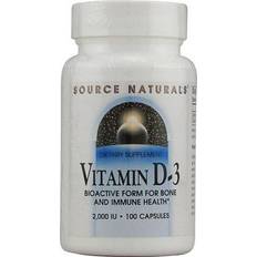 Source Naturals Vitamin D-3 2000 IU 100 Capsules