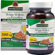 Nature's Answer White Willow with Feverfew 500 mg 60 Vegetarian Capsules