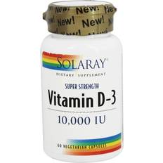 Solaray Vitamins & Minerals Solaray High Potency Vitamin D-3 250 mcg 60 VegCaps 60 pcs