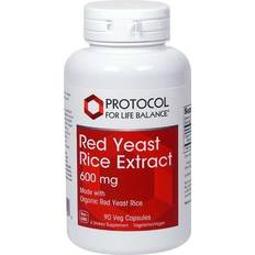 Vitamins & Supplements Protocol For Life Balance Red Yeast Rice Extract 600 mg 90 Veg Capsules