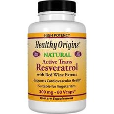 Healthy Origins Resveratrol with Red Wine Extract 300 mg. 60 Vegetarian Capsules