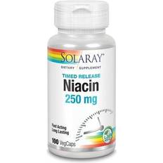 Solaray Niacin 250 mg 100 Vegetarian Capsules 100 pcs