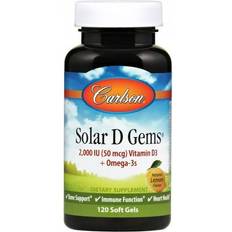 Carlson Labs Solar D Gems, Natural Lemon 120 softgels