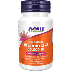 Adult Vitamins & Minerals NOW Vitamin D-3 50000 IU 50 pcs