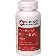 Vitamins & Supplements Protocol For Life Balance Extra Strength Melatonin 10 mg 100 Veg Capsules