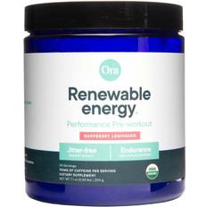 Preworkout Ora Renewable Energy Performance Pre-Workout Powder 20 Servings Raspberry Lemonade 7.1 oz