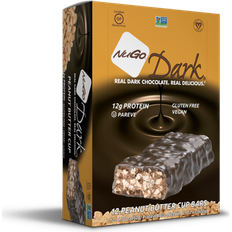 NuGo Nutrition Dark Bars Gluten Free Peanut Butter Cup 12 Bars