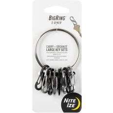 Klettern Nite Ize Keyring and carabiner NI-BRG-M1-R3 BigRing 8 S-Biner Black, Silver 1 pc(s)