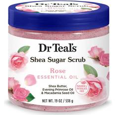 PETA Body Scrubs Dr Teal's Shea Sugar Scrub Rose Essential Oil 538g