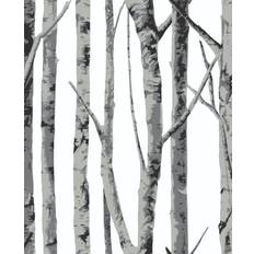 Wallpapers NextWall NextWall Peel & Stick Birch Trees Monochrome Wallpaper