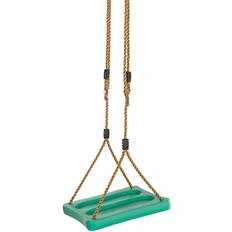 Upper Bounce Kids Stand Up Foot Swing Seat & Adjustable Ropes Playground Sets & Accessories for Children Fully Assembled Green Swingan