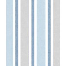Wallpapers NextWall NextWall Peel & Stick Linen Cut Stripe Bluebird & Carrara Wallpaper
