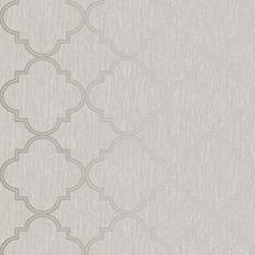 Graham & Brown Superfresco Silk Sparkle Trellis Neutral Wallpaper wilko