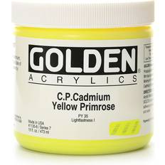 Hobbymaterial Golden Heavy Body Acrylics cadmium yellow primrose (CP) 16 oz
