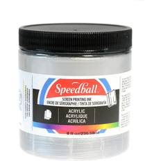 Acrylic Screen Printing Ink silver 8 oz