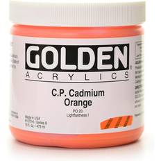 Hobbymaterial Golden Heavy Body Acrylics cadmium orange (CP) 16 oz