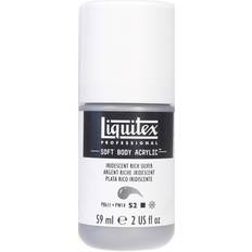 Silver Acrylic Paints Liquitex Professional Soft Body Acrylic Color Multi Cap Bottles iridescent rich silver 2 oz