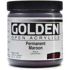 Golden OPEN Acrylic Colors permanent maroon 8 oz. jar