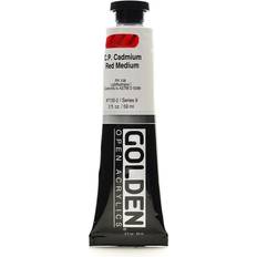 Golden OPEN Acrylic Colors cadmium red medium (CP) 2 oz. tube