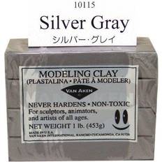 Silver Dough Clay Van Aken Modeling Clay, 1 lb. Silver Gray