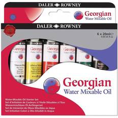 Acrylic Paints Georgian Water Mixable Oils Starter Set of 6