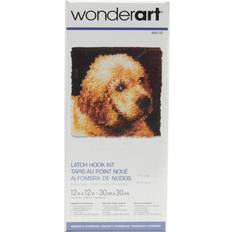 Caron Wonderart Latch Hook Kit 12"X12"-Puppy Love