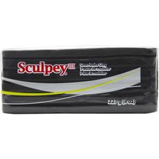 Black Polymer Clay Sculpey III, 8 oz. Black