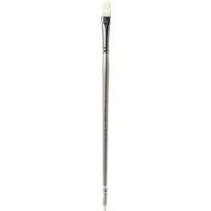 Silver Painting Accessories Silverwhite Series Synthetic Brushes Long Handle 8 filbert