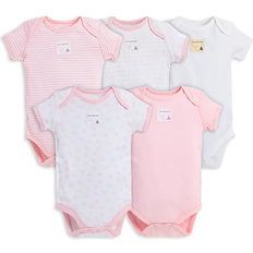 Burt's Bees Baby Bee Essentials Organic Short Sleeve Baby Bodysuits 5pcs - Blossom (LY11172-BLM)