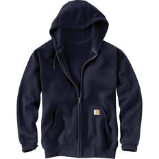 Carhartt Rain Defender Paxton Heavyweight Hooded Full Zip Sweatshirt - New Navy