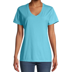 Hanes Women's ComfortWash V-Neck Tee - Freshwater