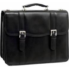 Buckle Briefcases McKlein Flournoy | 15” Double-Compartment Laptop Briefcase - Black