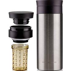 Rubber Travel Mugs Ovente Portable Double Wall Handheld with Tea Infuser Travel Mug