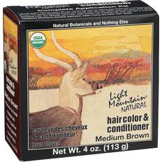 Leaping Bunny Henna Hair Dyes Light Mountain Natural Hair Color & Conditioner Medium Brown 113g