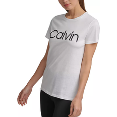 Calvin Klein Modal Tops Calvin Klein Performance Logo T-shirt - White