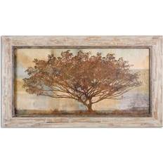 Blue Framed Art Uttermost Autumn Radiance Sepia Framed Art 56x32"