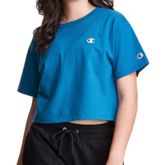 Champion C Logo Heritage Cropped Tee - Prestige Blue