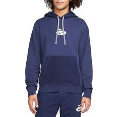 Nike Sportswear Swoosh League French Terry Pullover Hoodie - Midnight Navy/Cool Grey/Sail