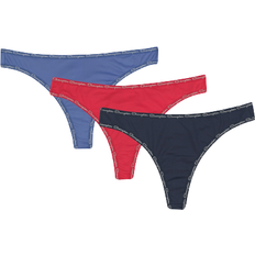Champion Women's Microfiber Thongs 3-pack - Deep Forte Blue/Red Persuasion/Athletic Navy