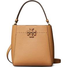 Laptop/Tablet Compartment Bucket Bags Tory Burch McGraw Small Bucket Bag - Tiramisu