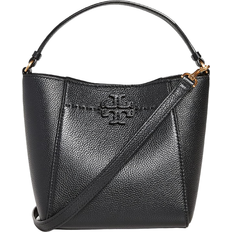 Tory Burch Black Bucket Bags Tory Burch McGraw Small Bucket Bag - Black