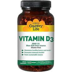 Country Life Vitamin D3 1000 IU 100 Softgels