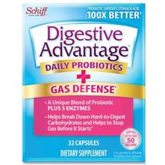 Schiff Digestive Advantage Fast Acting Enzymes plus Daily Probiotic 32 Capsules