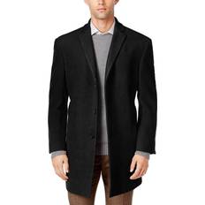 Men - Slim Coats Calvin Klein Prosper Wool-Blend X-Fit Overcoat - Black