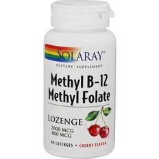 Solaray Methyl B12 Methyl Folate Cherry 60 Lozenges