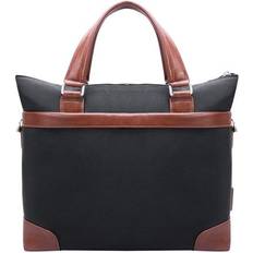 Black - Leather Briefcases McKlein U Series Eastward Nylon Two-Tone Tablet & Laptop Briefcase 15" - Black