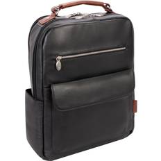 McKlein U Series Logan Leather Two-Tone Laptop Backpack 17" - Black