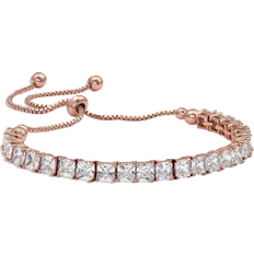 Montana Silversmiths Squarely Tennis Bolo Bracelet - Rose Gold/Transparent